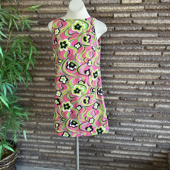Colorful Pop Art Floral Handmade Sleeveless Sheath Dress Cranston Fabric - Picture 7 of 7